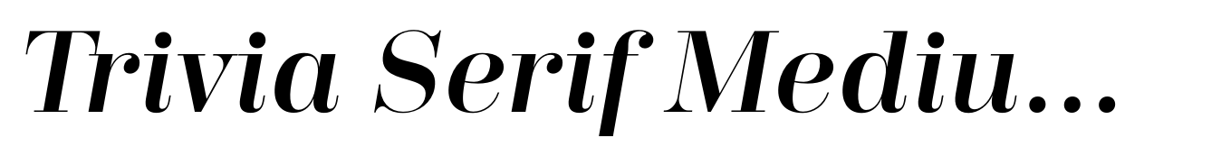 Trivia Serif Medium Italic